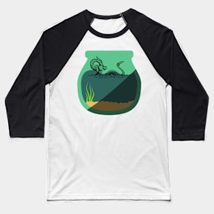 sea monster in a fishbowl Baseball T-Shirt